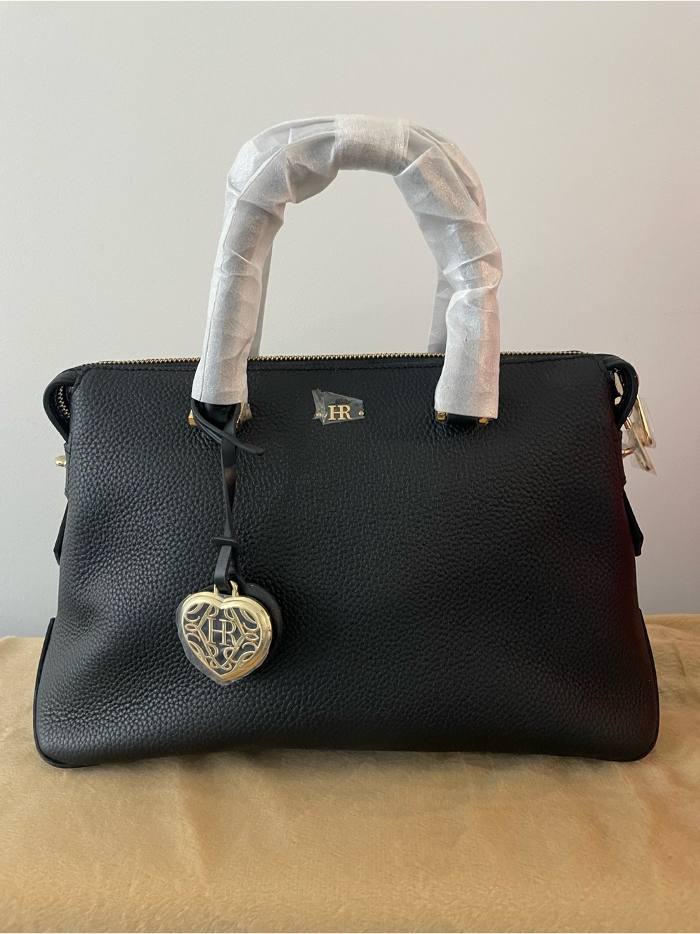 Black Leather Satchel NEW